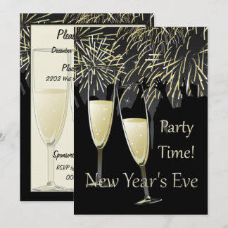 New Year's Eve Champagne Party Invitation