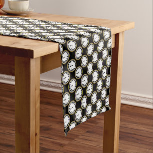 New Years Eve clock pattern party table runner