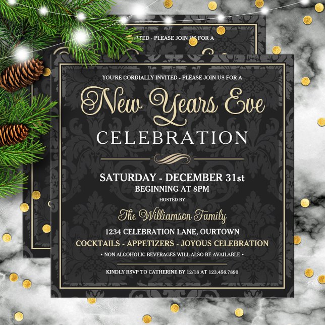 New Years Eve Cocktail Party Invitation (Creator Uploaded)
