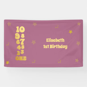 New Years Eve Countdown First Birthday  Banner