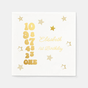 New Years Eve Countdown First Birthday Napkin
