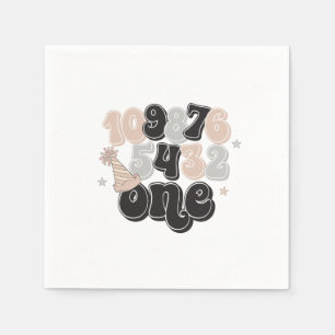 New Years Eve Countdown First Birthday Napkin