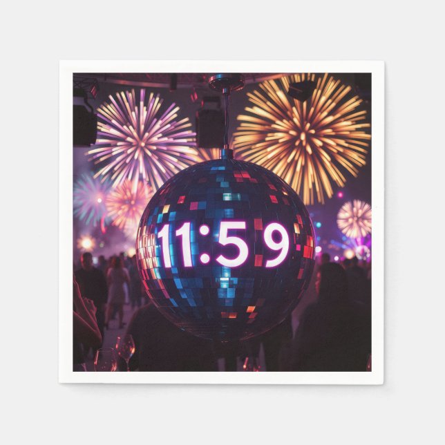 New Year's Eve Countdown Napkin (Front)