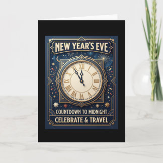 New Year's Eve Countdown To Midnight Holiday Card