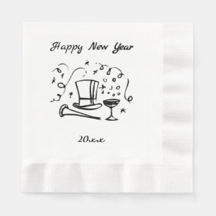 New Years Eve Dated Napkin