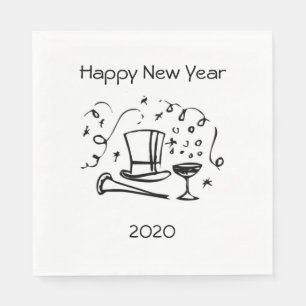 New Years Eve Dated Napkin