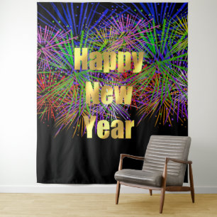 New Year's Eve Day Party Decor Backdrop Tapestry