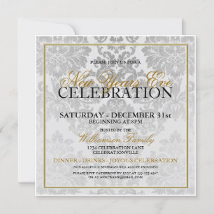New Years Eve Dinner Party Invitation