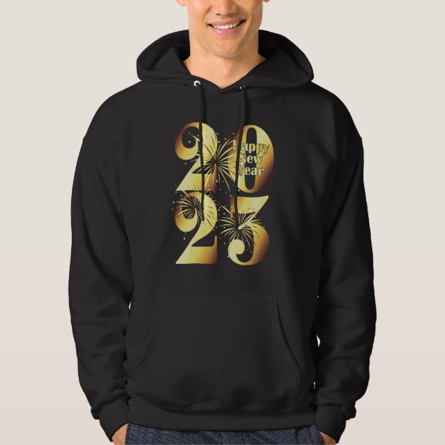 New Year's Eve Fireworks NYE Celebration Happy New Hoodie (Front)