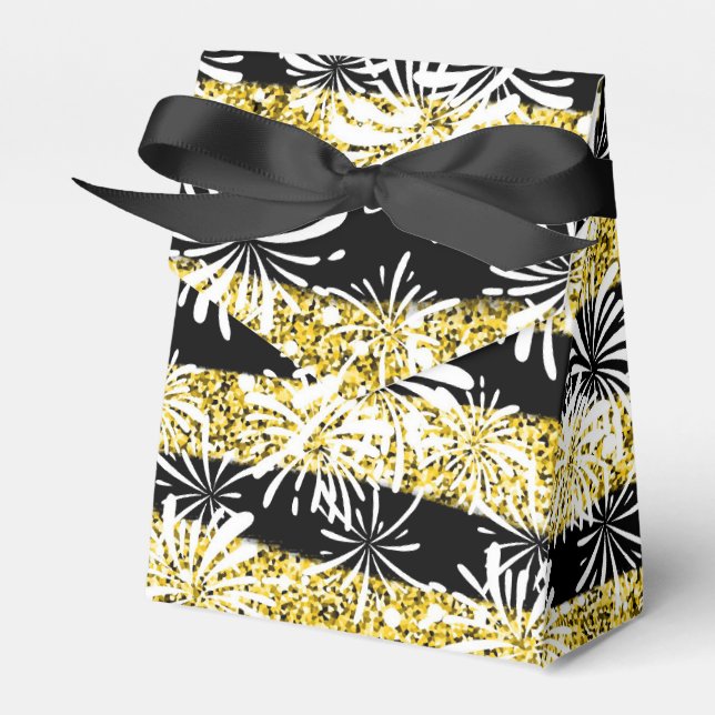 New years eve fireworks party favor box (Front Side)