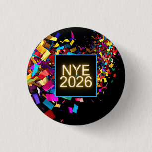 New Years Eve Fun Party 1 Inch Round Button