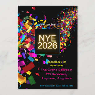New Years Eve Fun Party Invitation