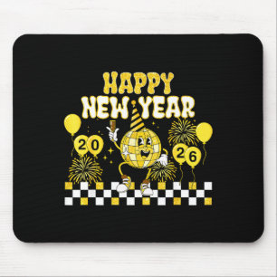 New Year's Eve Hello 2026 Happy New Year 2026 Disc Mouse Pad