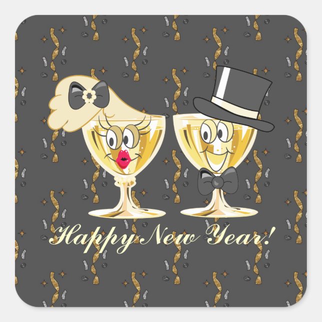 New Years Eve Holiday sticker (Front)