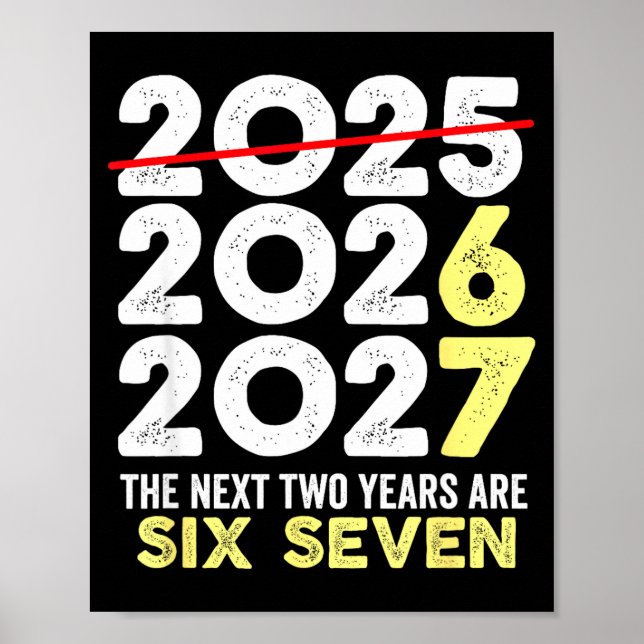 New Year's Eve Humor Next Two Years Are Six Seven  Poster (Front)