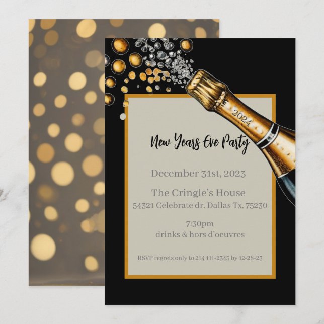 New Years Eve Invitation (Front/Back)