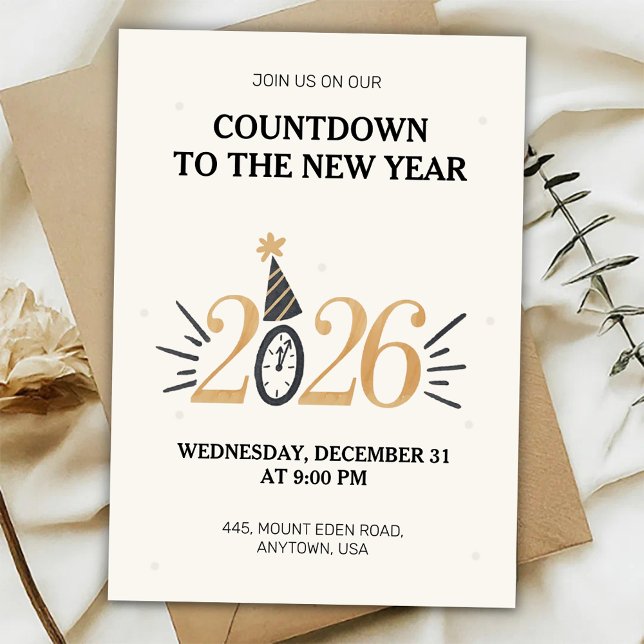 New Year's Eve invitation card (Creator Uploaded)