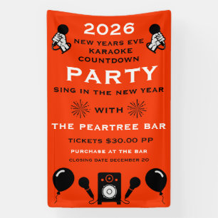New Years Eve Karaoke Countdown Banner