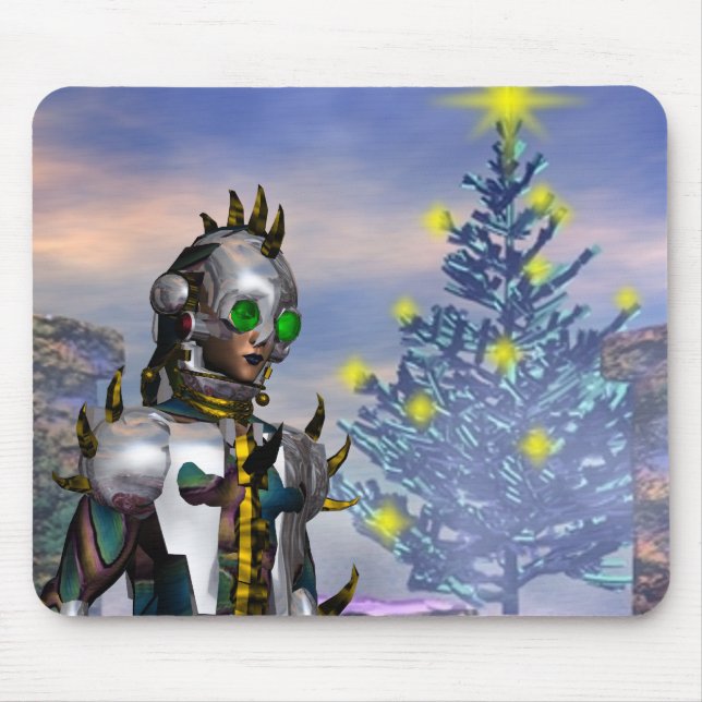 NEW YEAR'S EVE OF A CYBORG DROPPED FROM THE FUTURE MOUSE PAD (Front)