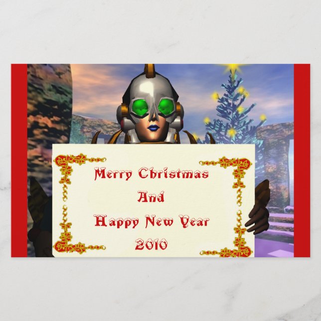 NEW YEAR'S EVE OF A CYBORG STATIONERY (Front)