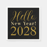 New Year's Eve Party Black Gold