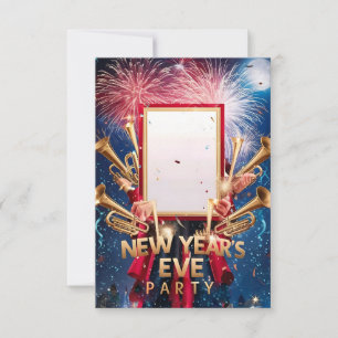 New Year's Eve Party Blank Invitation Card