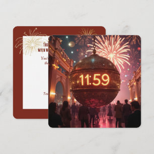 New Year's Eve Party Countdown Clock Invitation