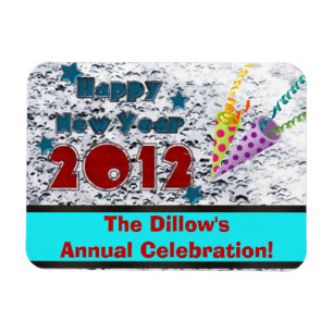 NEW YEARS EVE PARTY FAVOR MAGNETS TEMPLATE