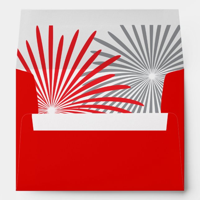 New Years Eve party fireworks custom colour Envelope (Back (Bottom))