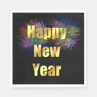 New Year's Eve Party Fireworks Napkin