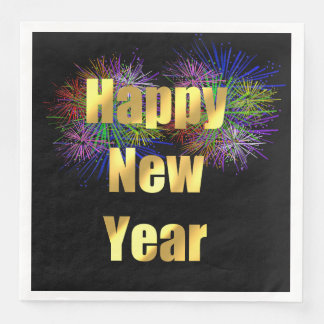 New Year's Eve Party Fireworks Napkin