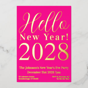 New Year's Eve Party Hot Pink Real Gold