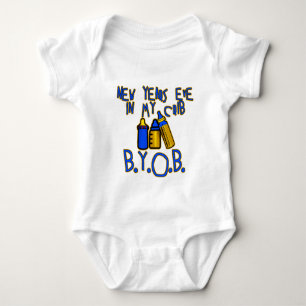 New Year's Eve Party in My Crib BYOB Baby Bodysuit