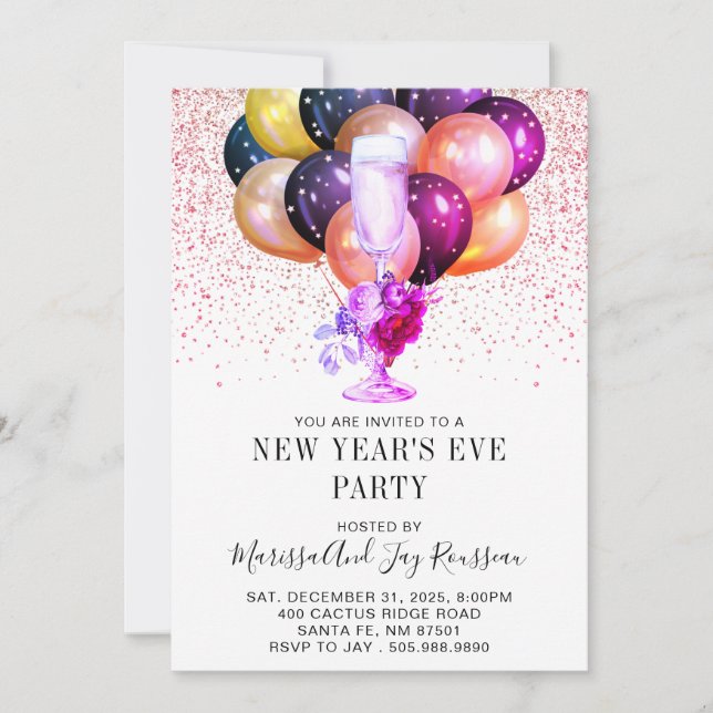 New Year's Eve Party Invitation (Front)