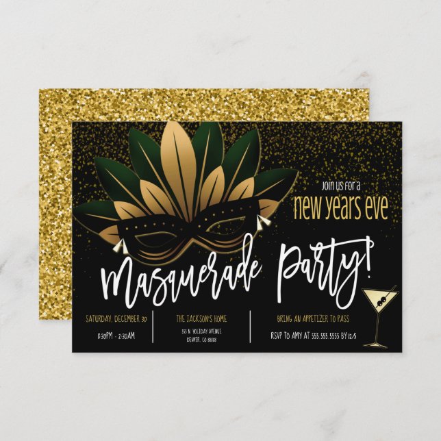 New Years Eve Party Invitation (Front/Back)