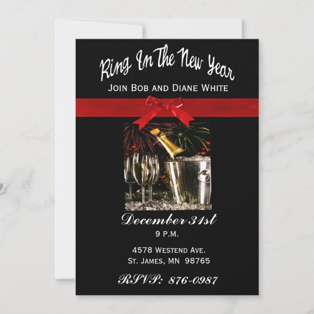 New Year's Eve Party Invitation (Front)
