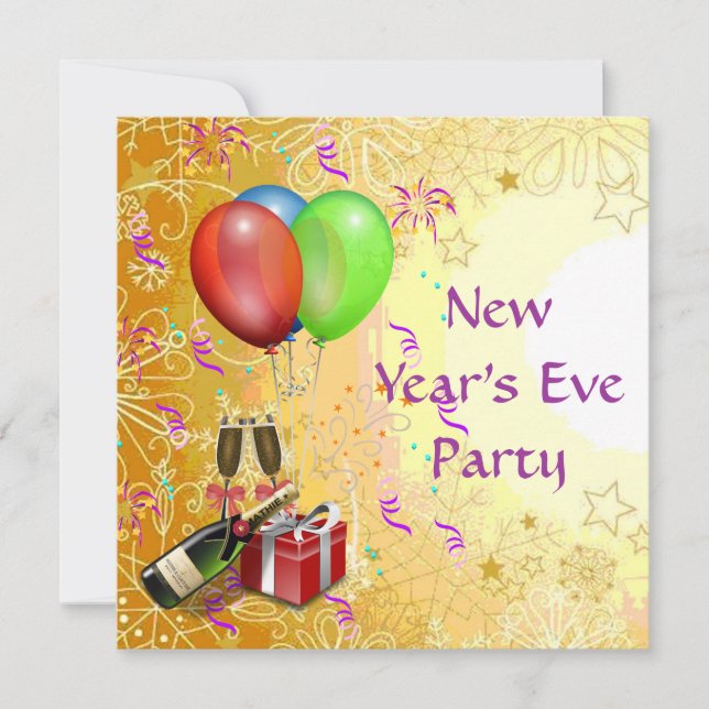 New Year's Eve Party Invitation (Front)