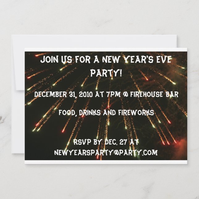 New Year's Eve Party Invitation (Front)