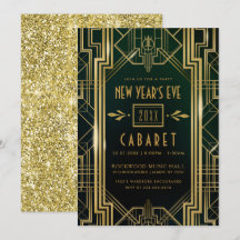 NEW YEAR'S EVE PARTY INVITATION | 1920's Cabaret