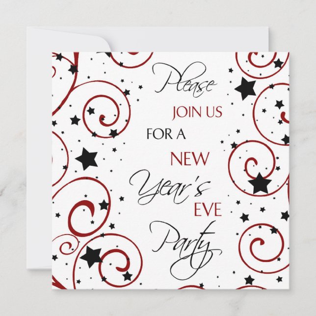 New Year's Eve Party Invitation Card (Front)