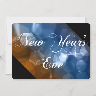 New Year's Eve Party Invitation Mix Colours Bokeh