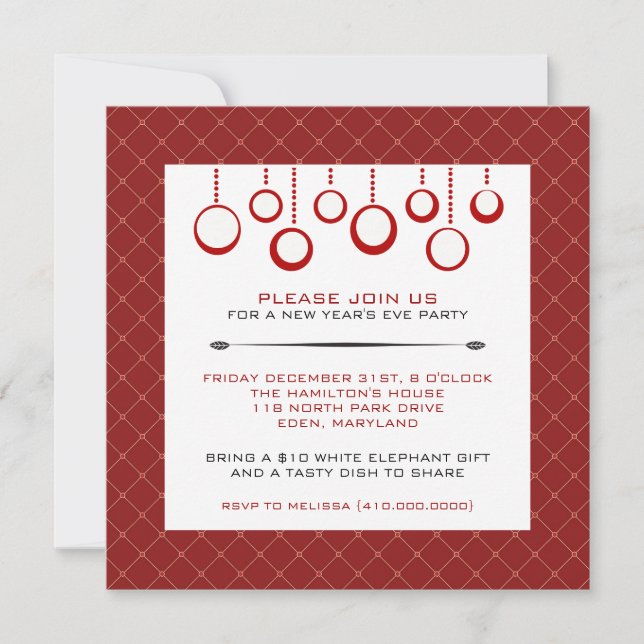 New Year's Eve Party Invitations (Front)