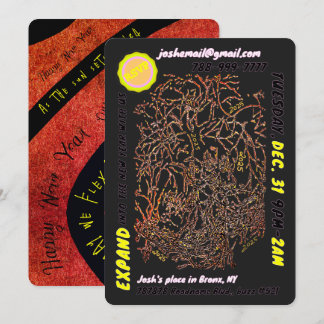 NEW YEAR'S EVE PARTY invite & flat holiday card