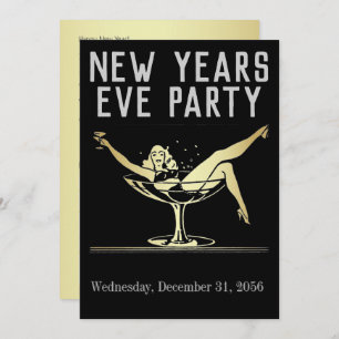 New Years Eve Party Map Enclosure / Invitation