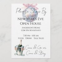 New Year's Eve Party Open House Watercolor