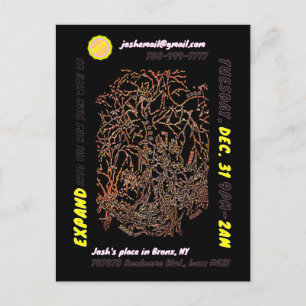 NEW YEAR'S EVE PARTY postcard invite