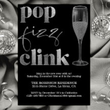 New Year's Eve Party Silver Sparkle Cheers