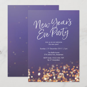New Years Eve party sparkly Invitation