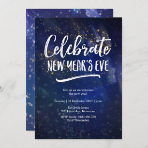 New Years Eve party starry sky Invitation