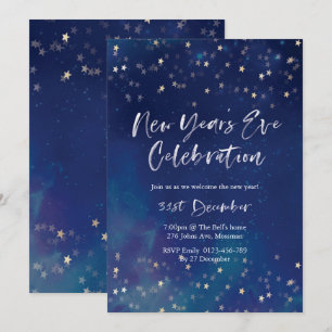 New Years Eve party stars Invitation